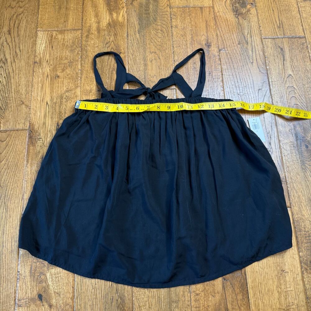 Lot of 2 Old Navy Sz S Black Yellow Floral Boho Tie-Back Cami Swing Blouse NWT - Picture 2 of 9